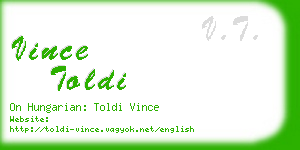 vince toldi business card